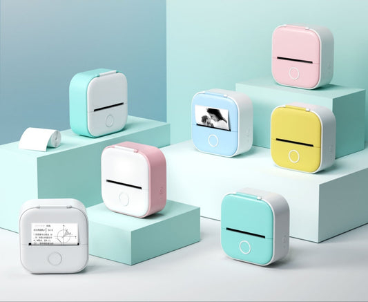 Mini imprimantes thermiques sans encre LabelPrint – modèles Bluetooth colorés pour étiquettes, notes et photos, design compact et portable